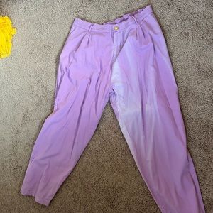 Lilac Purple Big Bud Press Trouser Pants